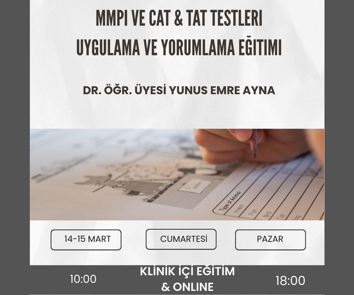 MMPI ve CAT & TAT Testleri Uygulama ve Yorumlama Eğitimi